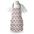 thumbnail image 4 of Circle Pattern Apron, Doodle in Hand Drawn Flower Sketches Garden Art, Unisex Kitchen Bib with Adjustable Neck for Cooking Gardening, Adult Size, Pale Green Pastel Pink, by Ambesonne, 4 of 4