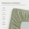 thumbnail image 5 of Comfy Cubs Muslin Fitted Bassinet Crib Sheet, Extra Soft 100% Muslin Cotton Bassinet Sheets (Sage), 5 of 7