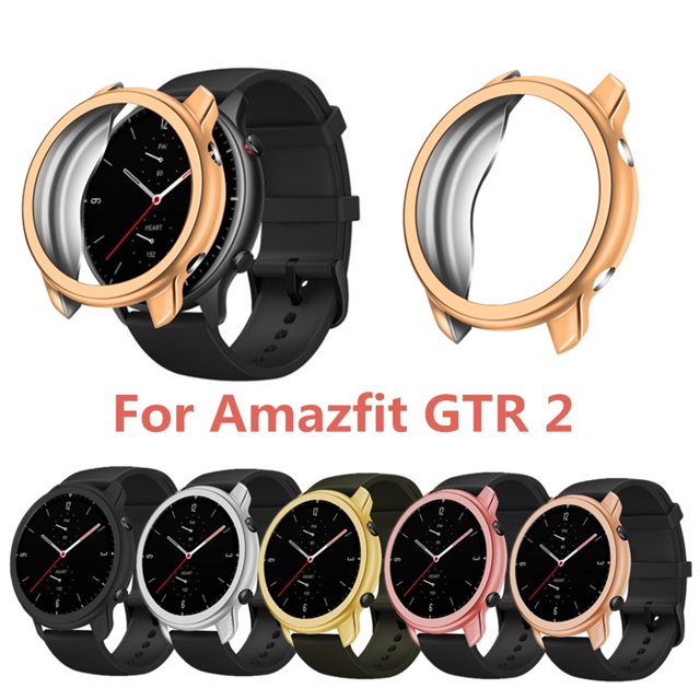 onlyliua para Interior/Exterior Fundaprotector Tpu Electrochapada para Marco Del Reloj para Amazfit Gtr 2