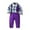 Purple, variant on Stamzod 6Months-6Years Kids Suits for Boys Christmas Gentleman Clothes Suit Print Long Sleeve Lapel Button Shirt with Bow Tie Suspender Pants Boys formal Suit Set