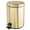 Soft Brass, variant on mDesign Small 1.3 Gallon Round Metal Step Trash Can, Liner/Handle - Dark Gray
