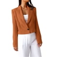 thumbnail image 1 of Veste de Travail Décontractée à Manches Longues pour Femmes, Col à Revers, Boutons, Coupe Ample, 1 of 5