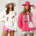 thumbnail image 2 of Noyal Valentine's Day Sweatshirt Sparkle Boots Graphic Pullover Tops Sequin Long Sleeve Valentine Casual Shirts for Women, 2 of 6