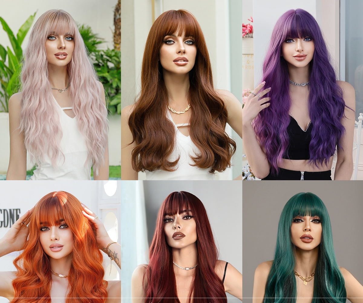 | Multiple Options | Cross-Border European and American Style Wig Long Curly Hair Female Bangs Big Wave Chemical Fiber Full-Head Wig Wig Wholesale