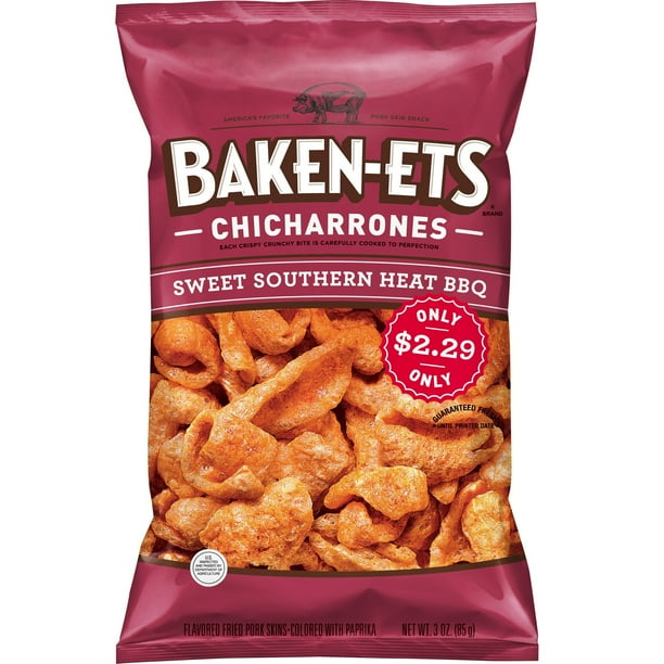 Sweet Southern Heat BBQ Fried Pork Skins, 3 oz Bag Walmart