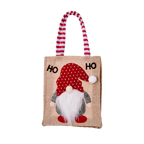 Adornos navideños Bolsa de regalo de lino Bolso infantil Bolsa para caramelos Bolsa Árbol Colgante navideño Decoración para el hogar
