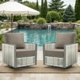 thumbnail image 2 of PARKWELL Outdoor 24" x 24" 4 Piece 6" Thicken Deep Seat Cushion Set,Water Repellent, Fade Resistant,Bottom and Back Cushion for Chair, Sofa, and Couch,Floor Futon Mat,Gray, 2 of 8