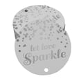 thumbnail image 1 of Inkdotpot Silver Foil Paper Hang Tags Let Love Sparkle Wedding Favor Tags 50 Pieces, 1 of 6