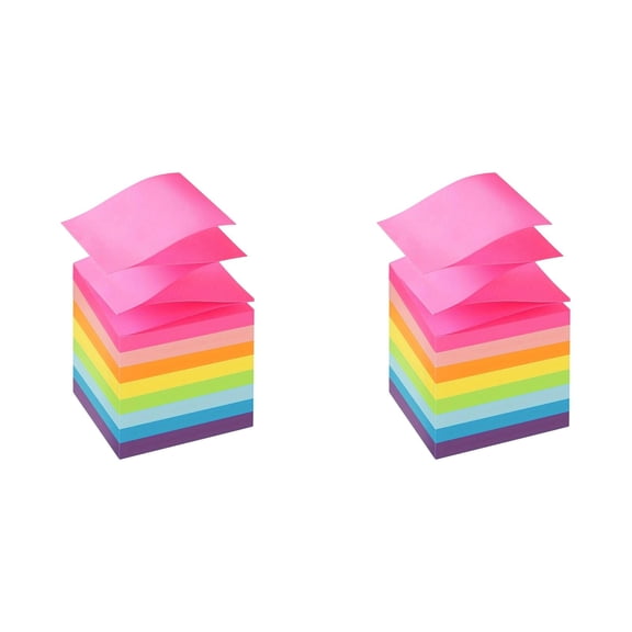 Sticky Notes 3X3 with Strong Adhesive, 8 Color Memo Pads for Home and Schol, Clean Removal Self-Stick Notes for Reminders and Study, Colorful Desk Accessory for Organized Note Taking (2 Pack)