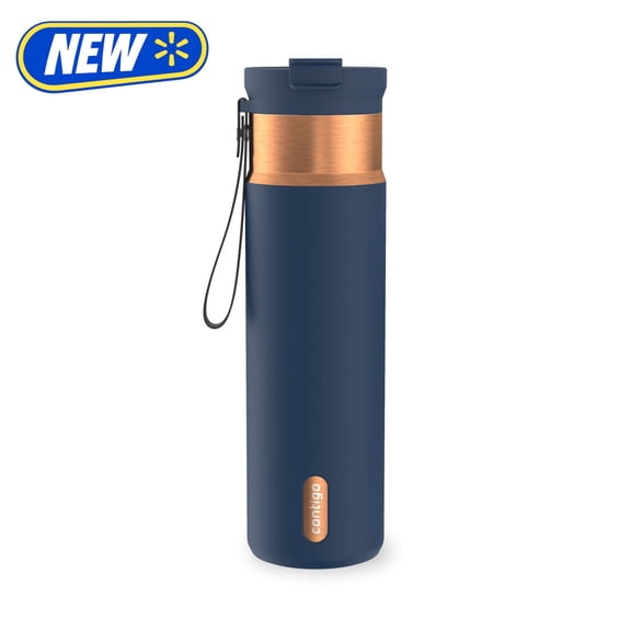 Contigo DualSip 24 oz Leakproof Insulated Water Bottle with Carrying Strap and 2-Way Lid