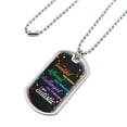 thumbnail image 2 of Beautiful Not Broken I Am Autistic Autism Military Dog Tag Pendant Necklace with Chain, 2 of 4