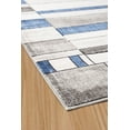 thumbnail image 2 of Designer Home Ourve Area Rug 702 33761 Echelon Denim Blue Rows Blocks 2' 7" x  4' 2" Rectangle, 2 of 2