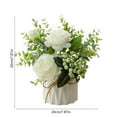 thumbnail image 3 of JingChun Artificial Rose Bouquet with Small Plastic Vase Fake Silk Variety Hydrangea Flowers Decoration for Table Home Party office Wedding, 3 of 6