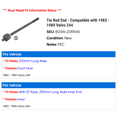 thumbnail image 2 of Tie Rod End - Compatible with 1983 - 1989 Volvo 244 1984 1985 1986 1987 1988, 2 of 2