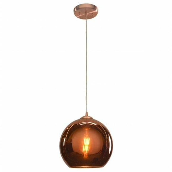 Accesslighting 28101-BCP-CP Pendentif Incandescente en Verre Miroir Lumineux A-19 Cuivre Brossé