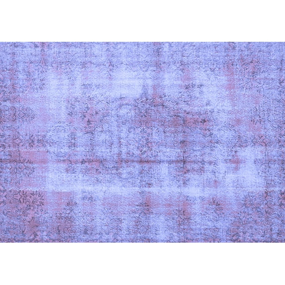 Ahgly Company Machine Washable Indoor Rectangle Persian Blue Traditional Area Rugs, 2' x 5'