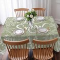 thumbnail image 3 of Sage Green Christmas Table Cloth Waterproof Tablecloths, Vintage Winter Xmas Snowflakes Tablecloth Dining Table Cover for Kitchen Party Tabletop Outdoor, Rectangle Tablecloth 52x70 Inch, 3 of 9