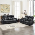 thumbnail image 4 of 2 Pieces Power Recliner Chair Sets,Faux Leather 3-Seat Reclining Sofa,Loveseat Recliner Chair for Living Room Furniture Set Home Theater Seating with Adjustable Headre,USB Ports,Cup Holders, 4 of 8