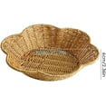 thumbnail image 2 of Rattan Round Woven Basket,Happon Round Serving Bowl,Decorative Basket Serving Basket for Kitchen Countertop Organizing, 2 of 6