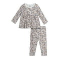 thumbnail image 2 of Modern Moments by Gerber Baby Girl Long Sleeve Ribbed Peplum Top & Legging Outfit Set, 2 Piece, Sizes 0/3-24 Months, 2 of 8