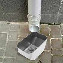 Raindrops Stainless Steel Downspout Gutter Attachment Funnel Wide Mouth Adapter For Roof Drainage Water Diverter Connector For Efficient Rainwater Collection And Management