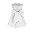 thumbnail image 5 of Strapless Jacquard Mini Dress for Women A-Line Graduation Party Dress with Back Bow and Lace-Up Corset, 5 of 7
