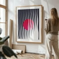 thumbnail image 3 of Abstract Red Circle and Wave Lines - Illustration Unframed Wall Art Print 5 x 7 inches, 3 of 16