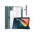 thumbnail image 1 of Étui pour Xiaomi Pad 5 / Pad 5 Pro 11 Pouces, Étui Arrière Rigide Transparente à Trois Volets, Support Intelligent avec Porte-Stylet, Stylet, Réveil/sommeil Automatique, 1 of 7