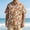D, variant on Shirt for Men Short Sleeves Printed Casual Button Down Summer Beach Floral Shirts A XL