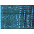 thumbnail image 1 of Ahgly Company Indoor Rectangle Solid Light Blue Modern Area Rugs, 6' x 9', 1 of 4