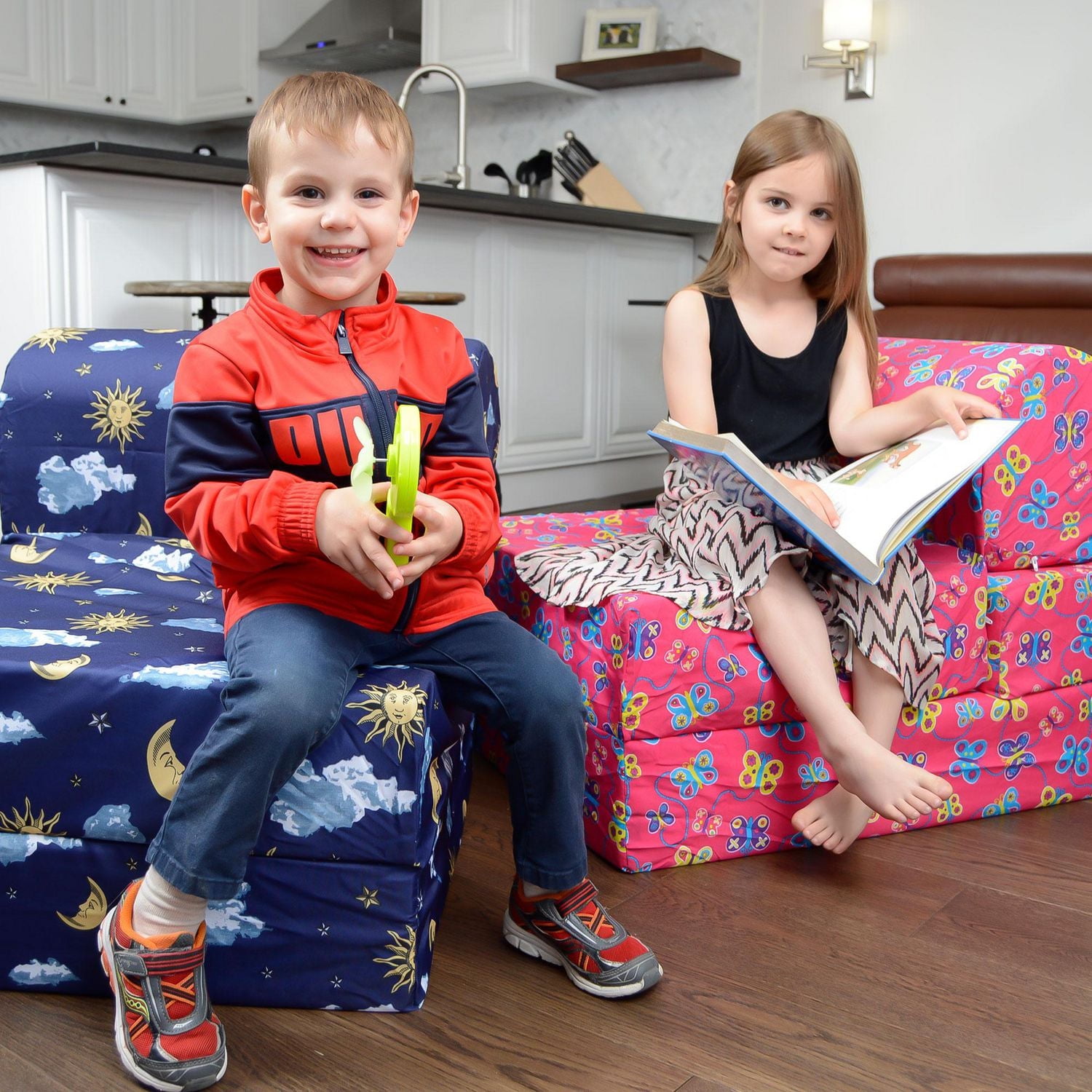 Chaise rabattable ComfyKids® 2-en-1 robuste et légère