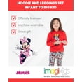 thumbnail image 3 of Disney Minnie Mouse Toddler Girls' 2-Piece Fleece Hoodie and Leggings Set Red Grey, 3 of 5