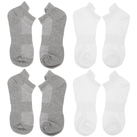 YOSADIER 4 Pairs Breathable Cotton Low Cut Socks for Men and Women, Perfect for Running, Basketball, and Everyday Wear
