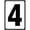 W04, variant on 6" X 8" Aluminum Number Signs 2 Black/White