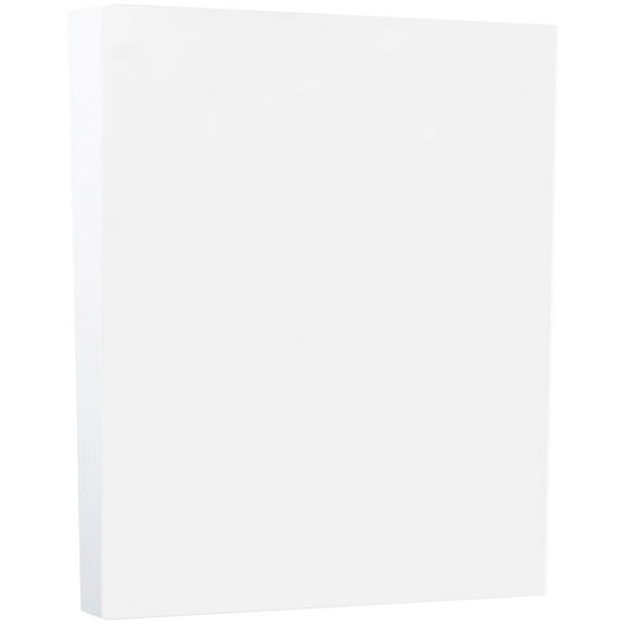 JAM Paper Vellum Bristol 110lb Index Cardstock, 8 1/2 x 11 Coverstock, White Vellum- 50 Sheets/Pack