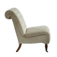 thumbnail image 3 of Linon Cora Tufted Velvet Slipper Chair, Mink, 3 of 6