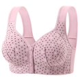 thumbnail image 3 of Xdegoge Women's Wide Strap Front Closure Bra with Ditsy Floral Print, Wireless Padded Support Breathable Brassiere Full Coverage Stable Support Bras, 3 of 3