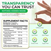 Memory Muscle, Premium Memory Support Supplement with Nootropics for Enhanced Focus & Mental Clarity - Featuring B12 for an Added Energy Boost