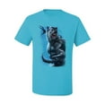 thumbnail image 2 of Wild Bobby, Werewolf Woods in the Night Scary Horror, Pop Culture, Men Graphic Tees, Light Turquoise, 4XL, 2 of 3