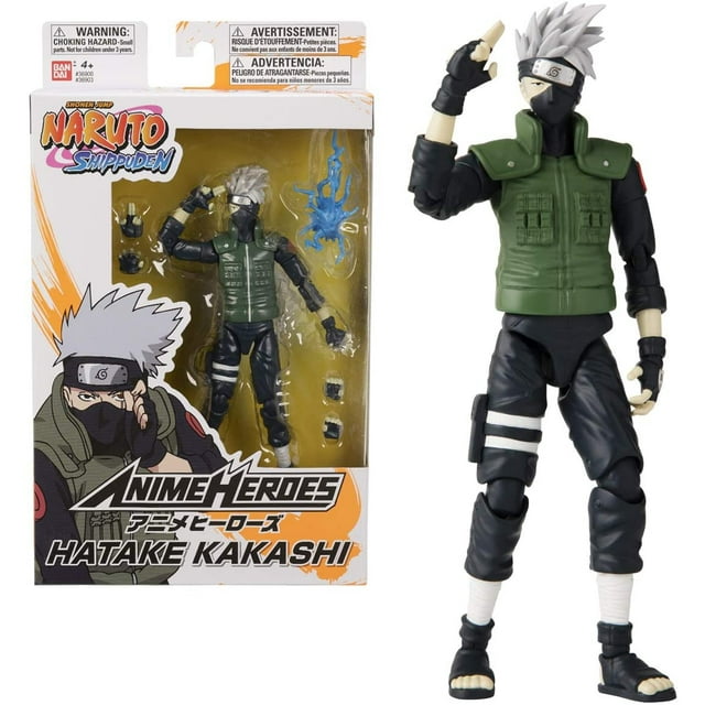 Bandai 36903 Anime Heroes-Naruto 15cm Hatake Kakashi-Action Anime Heroes N/A