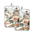 thumbnail image 7 of Yayeee Pot Holders Kitchen Heat Resistant with Pocket 7"x9.8" Cotton Oven Cooking Hot Pads, Mountain Pattern, 7 of 7