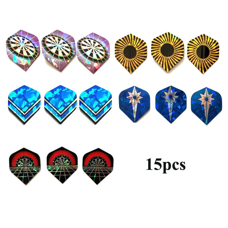 1530 PCS Beautiful reflective laser dart wing set A B C Darts Flights