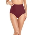 thumbnail image 5 of Cathalem Womens Swim Shorts Bathing Suits Bottoms Swimsuit Bottoms (Wine,XXL), 5 of 8