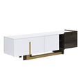 thumbnail image 6 of Euroco 66.7'' Light Luxury TV Stand for TVs up to 70 Inches, Modern TV Cabinet with Metal Legs, 1 Drawer, 2 Cabinets and Adjustable Shelves for Living room, 6 of 9