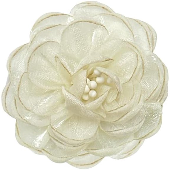 5cm Cute Camellia Flower Brooch Pin for Women Girls Fashion Fabric Floral Hat Hair Clips Brooches Lapel Pins Cocktail Tea Party Costume Dress Accessories Holiday Wedding Jewelry