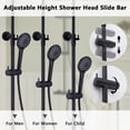 thumbnail image 3 of CASAINC 3-Spray Patterns 9 in. Thermostatic Shower Faucet Wall Mount Dual Shower Heads and Tub Faucet in Matte Black, 3 of 10