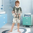 thumbnail image 5 of FORMRS Niños Bathrobe Unisex Hooded Robe Soft Plush Pajamas Sleepwear, Size 7-9T, Snowman Family, 5 of 7