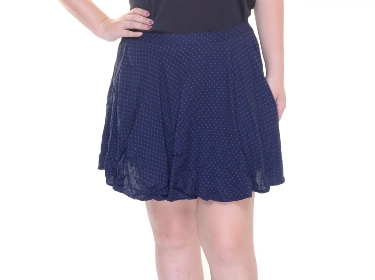 star print denim skirt