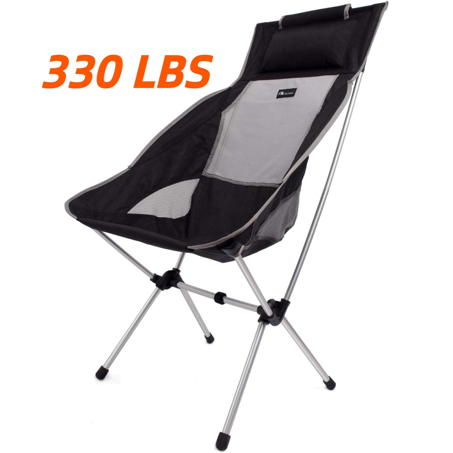 MFX Ultralight High Back Folding Camping Chair With Headrest - 330lb Capacity, 2.9 Lbs