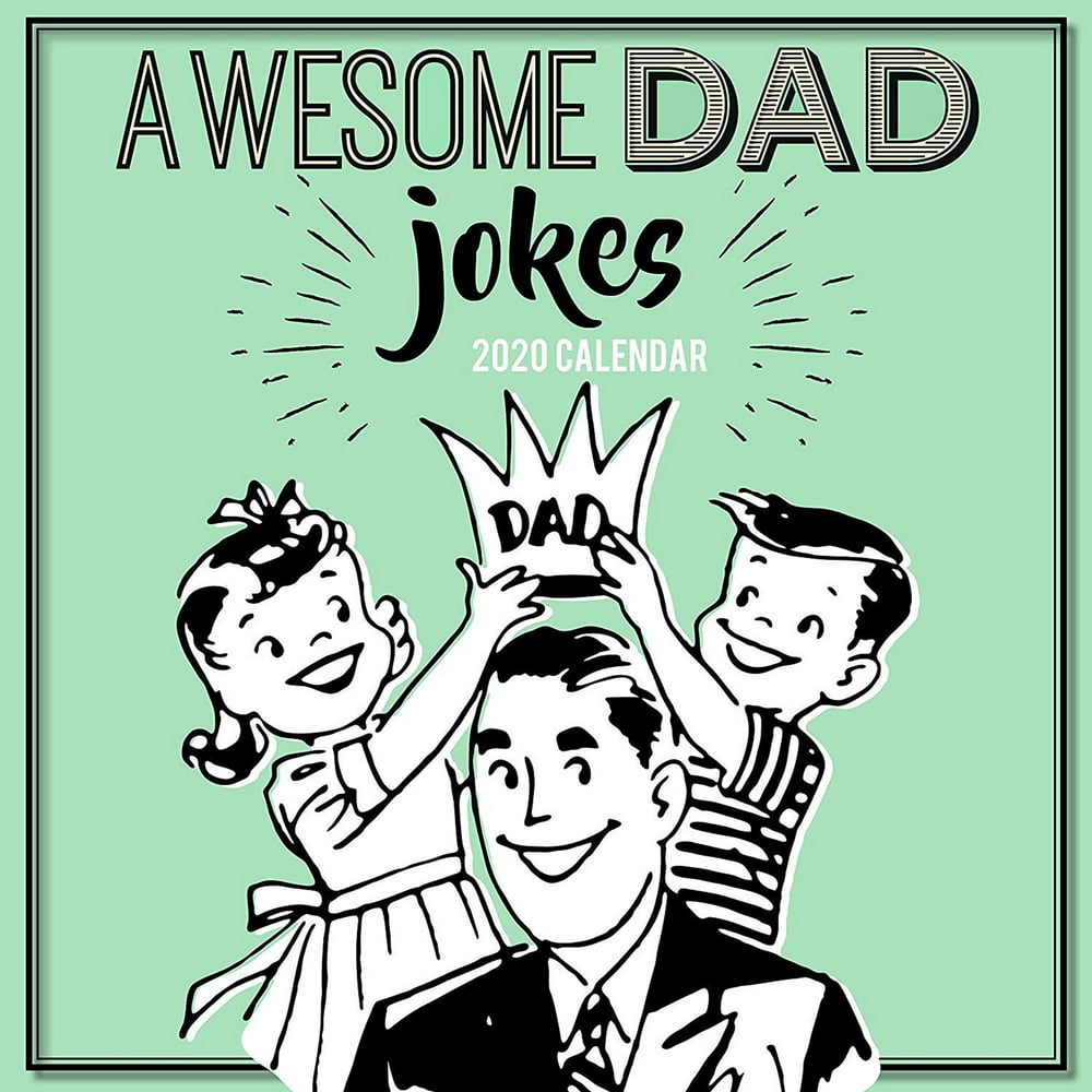 2020 Wall Calendar Awesome Dad Jokes, 12 x 12 inch Monthly View, 16